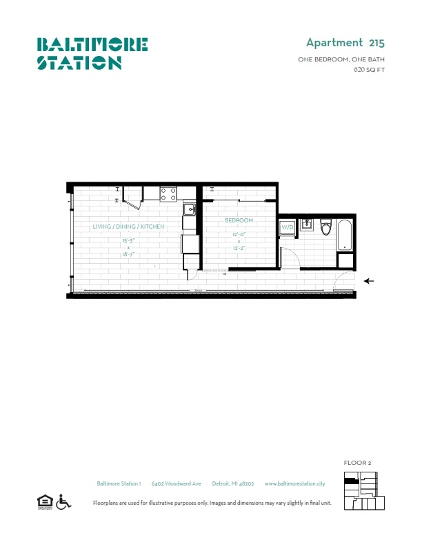 Apartment 215 floor plan